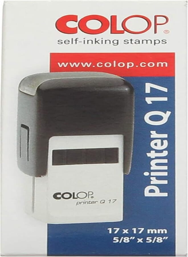 Colop Printer Q17 Squared Stamp, 17x17 mm